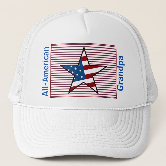 Customizable USA Patriotic Hat Design Truckerkappe (Vorderseite)