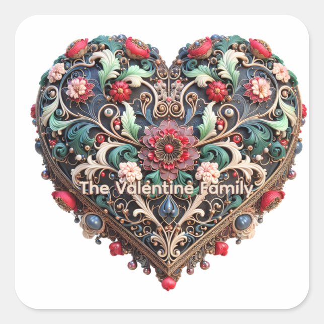 Customizable Valentine's day Sticker (Vorderseite)