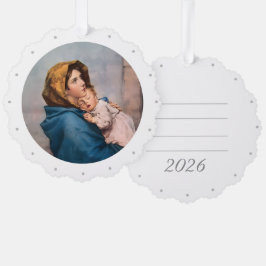 Customizable Virgin Mary Paper Ornament Card Karte