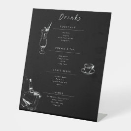 Customizable Wedding Drinks Menu Sign Sockelschild