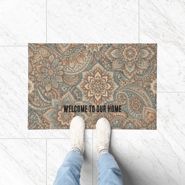 Customizable Welcome Door Mat with Unique Pattern Fußmatte (Indoor)