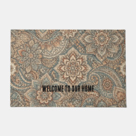 Customizable Welcome Door Mat with Unique Pattern Fußmatte