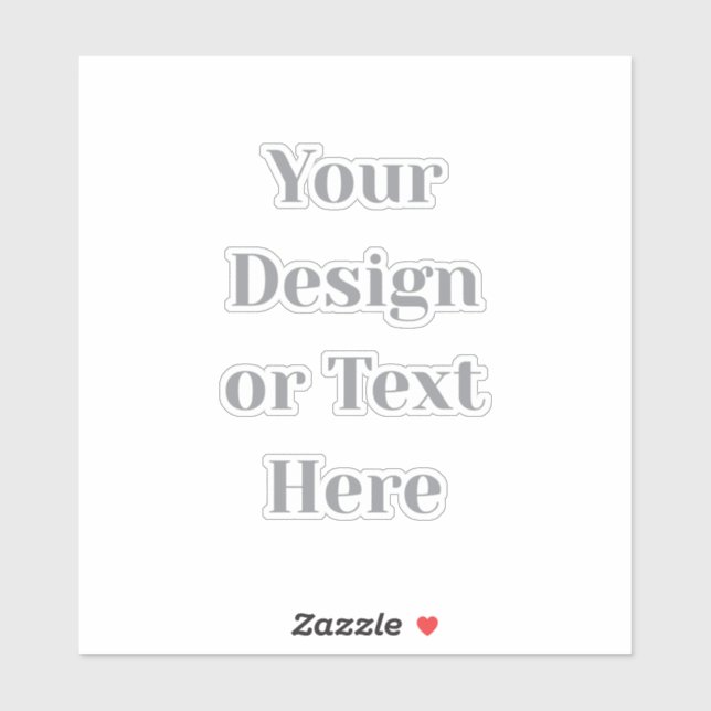 Customizable Your Design or Text Here Personalized Aufkleber (Blatt)