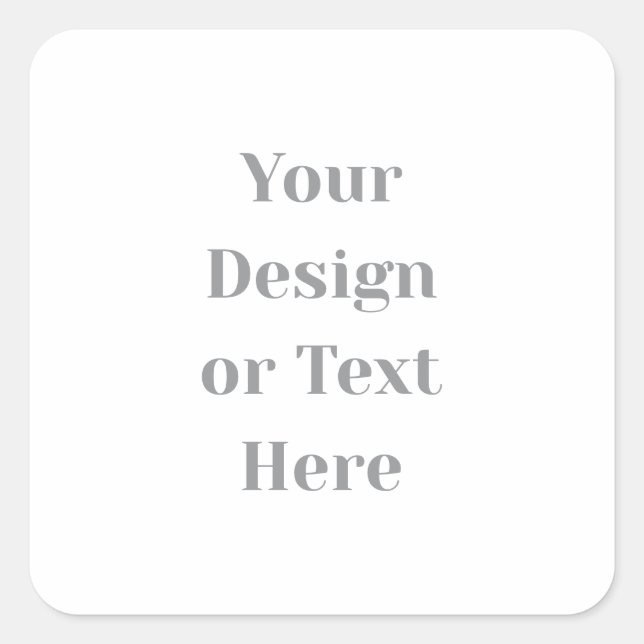 Customizable Your Design or Text Here Personalized Quadratischer Aufkleber (Vorderseite)