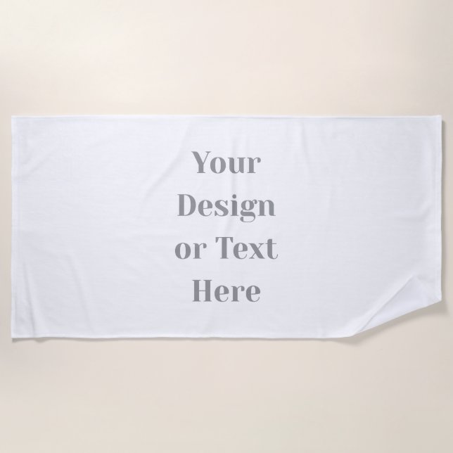 Customizable Your Design or Text Here Personalized Strandtuch (Vorderseite)