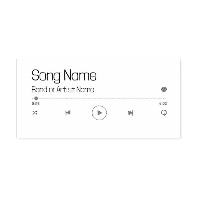 Customizable Your Favorite Music Gummistempel (Prägung)