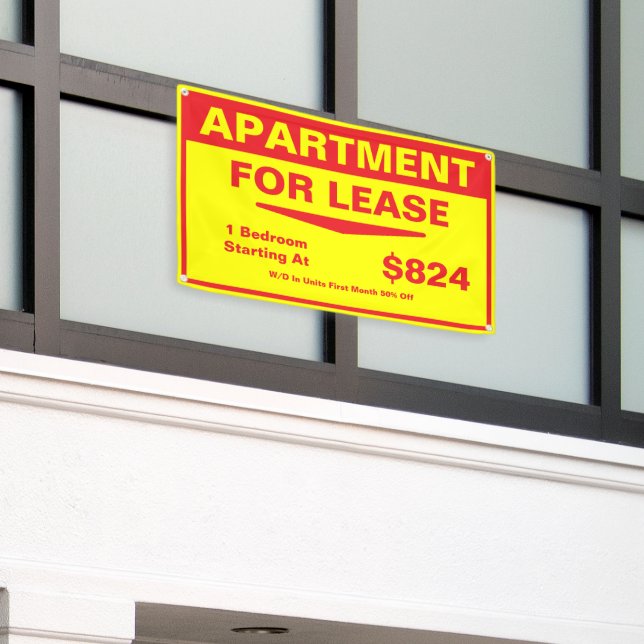 Customize 1 2 3 Bedroom Apartments For Lease  Banner (Äußeres Gebäude)