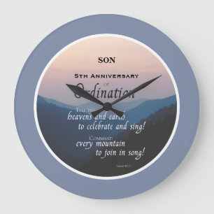 Customize, 5th Anniversary Ordination Große Wanduhr