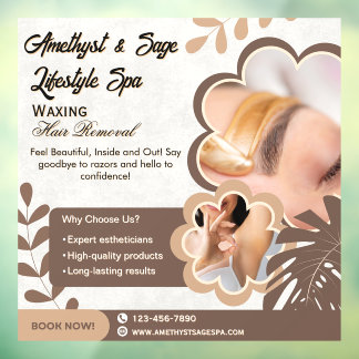 Customize Beauty Spa Modern Waxing Hair Removal Fensteraufkleber