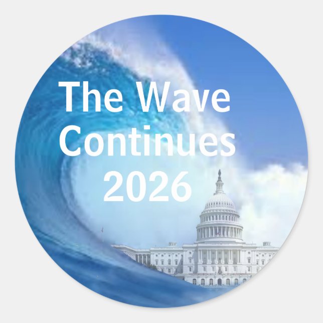 Customize Blue Wave Election 2026 Runder Aufkleber (Vorderseite)