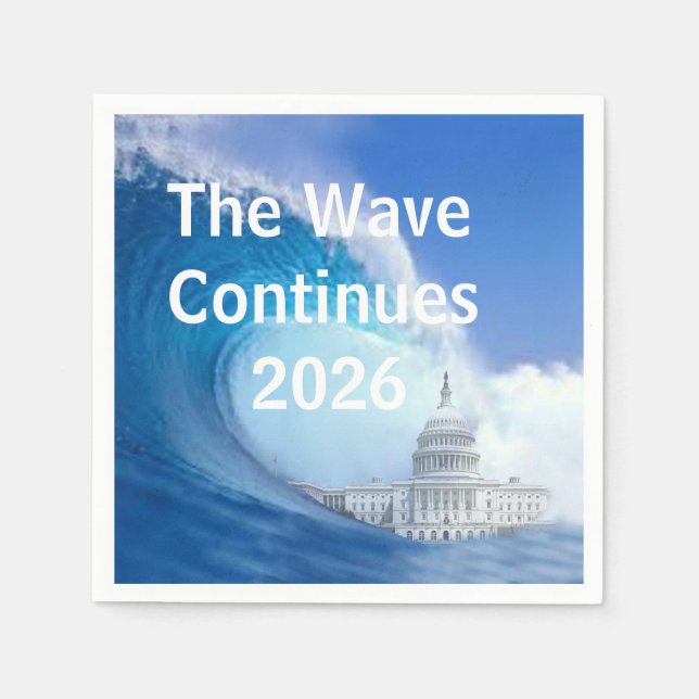 Customize Blue Wave Election 2026 Serviette (Vorderseite)