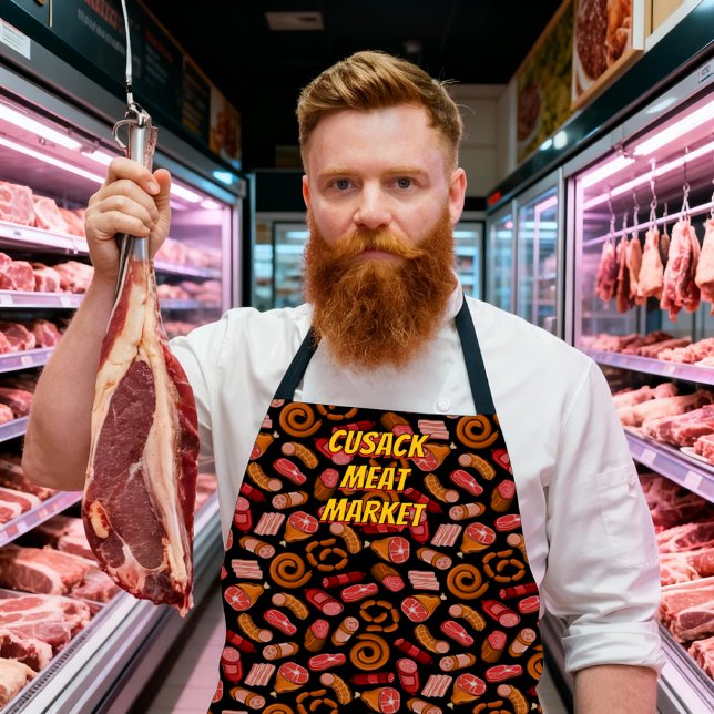 Customize Butcher Meat Market Business  Schürze (Von Creator hochgeladen)