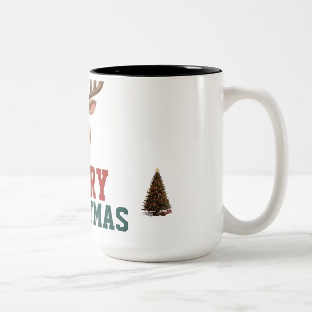 Customize Christmas mug gift Zweifarbige Tasse (Rechts)