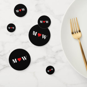 Customize Ehepaar A Loves B red heart Konfetti
