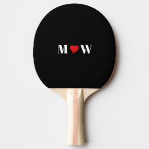Customize Ehepaar A Loves B red heart Tischtennis Schläger