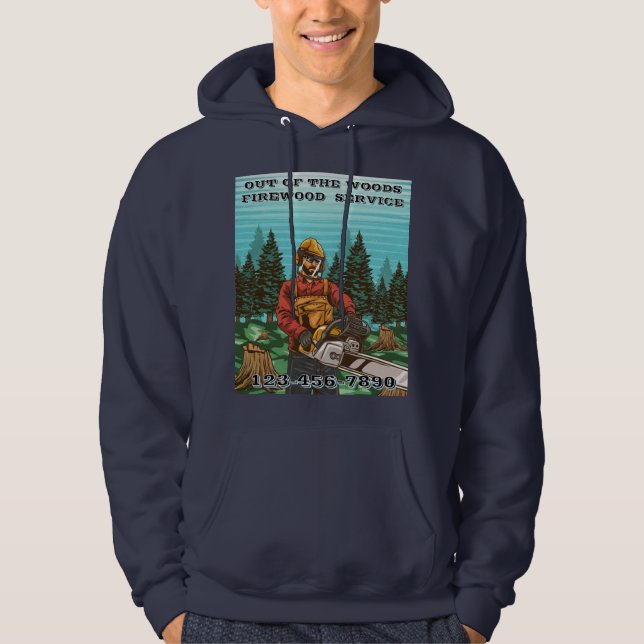 Customize Firewood Sales Business Promotional Hoodie (Vorderseite)