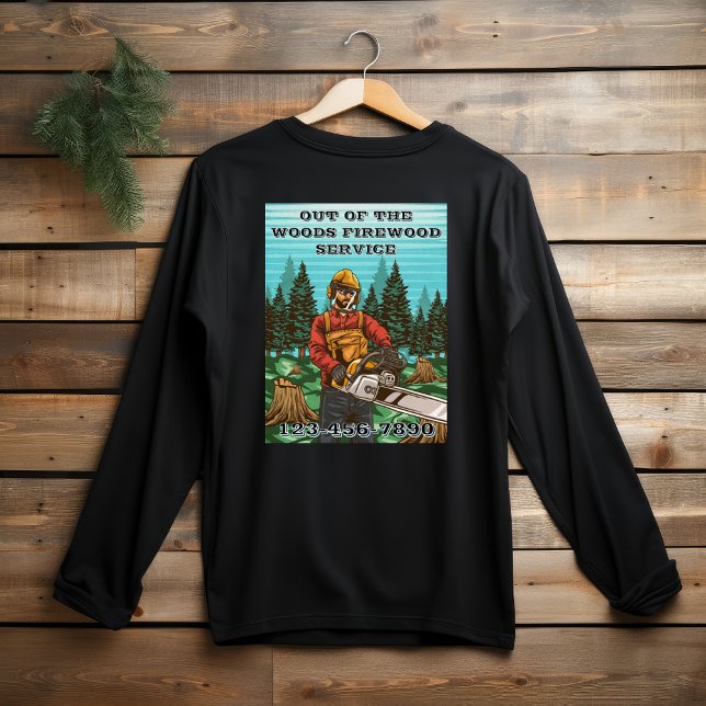 Customize Firewood Sales Business Promotional T-Shirt (Von Creator hochgeladen)