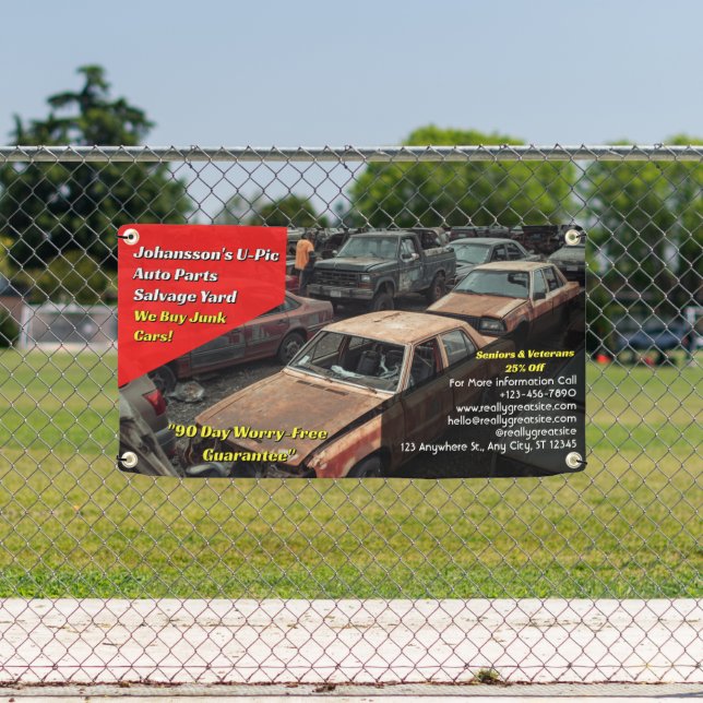 Customize Generic U Pic Em Auto Parts Scrap Yard  Banner (Insitu)
