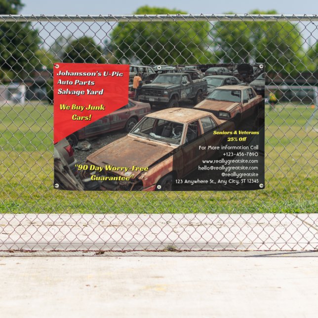 Customize Generic U Pic Em Auto Parts Scrap Yard  Banner (Insitu)