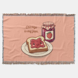 [Customize] is my jam - cute jam and toast cartoon Decke