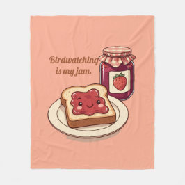 [Customize] is my jam - cute jam and toast cartoon Fleecedecke