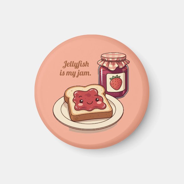 [Customize] is my jam - cute jam and toast cartoon Magnet (Vorne)