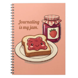 [Customize] is my jam - cute jam and toast cartoon Notizblock