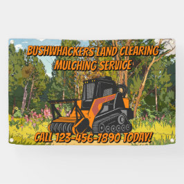 Customize Land Clearing Mulching Service Business Banner