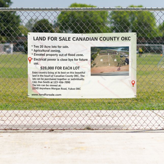 Customize Land Lot Property For Sale Logo Agent  Banner (Insitu)