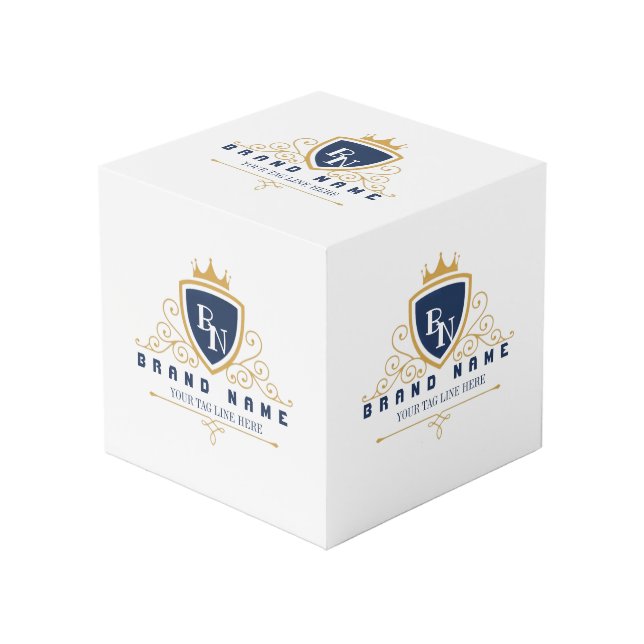 Customize Luxury hotel business or restaurant logo Würfel (Vorderseite Schrägansicht)