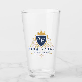 Customize Luxury hotel business orrestaurant logo Glas