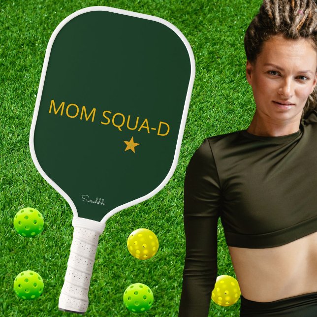 Customize Mom Squad Pickleball Cute Cool Name Gift Pickleball Schläger (Von Creator hochgeladen)
