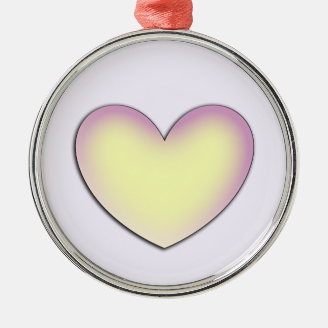 Customize Pastel Heart Ornament Aus Metall (Vorne)