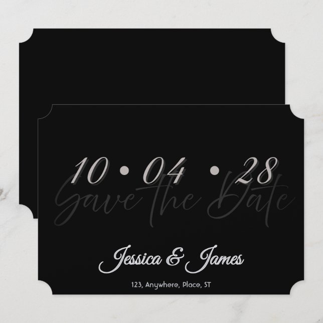 Customize  Personalized Save the Date (Vorne/Hinten)