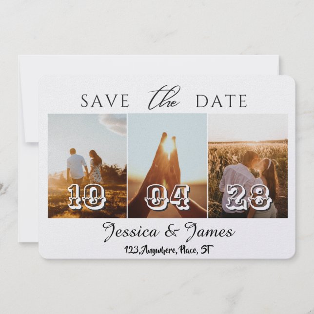 Customize Photo Personalized Save the Date (Vorderseite)