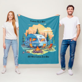 Customize Recreational Vehicle Camping Campfire Fleecedecke