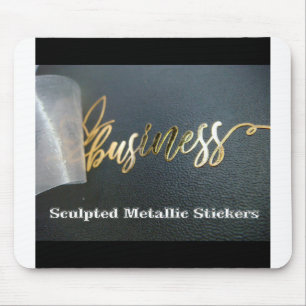Customize Sculpted Metallic Stickers Mousepad