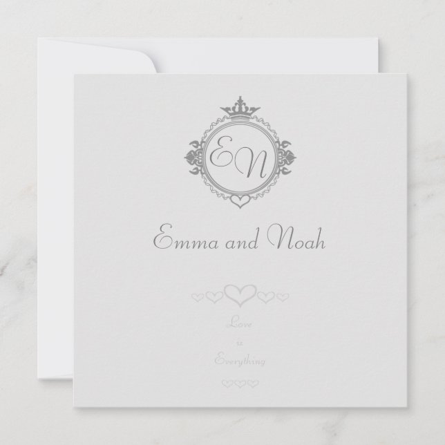 Customize the names, initials and phrase Love Karte (Vorderseite)