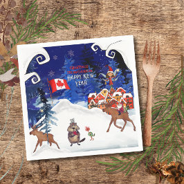 Customize Winter Napkin | Your Country & Greeting Serviette
