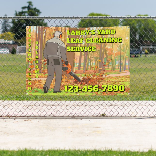 Customize Yard Leaf Clean Up Business Promotional Banner (InSitu)