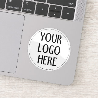 Customize Your Black White company logo Aufkleber