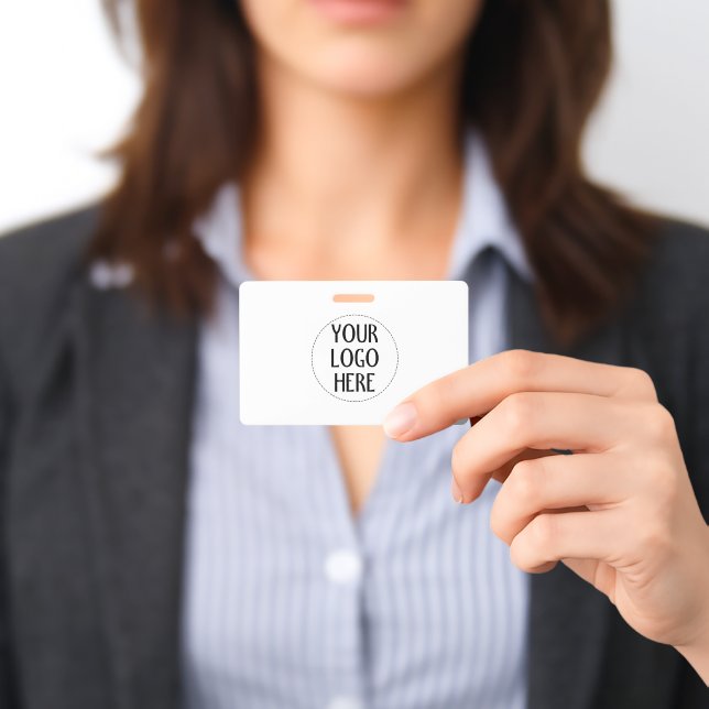 Customize Your Black White company logo Ausweis (Präsentiert)