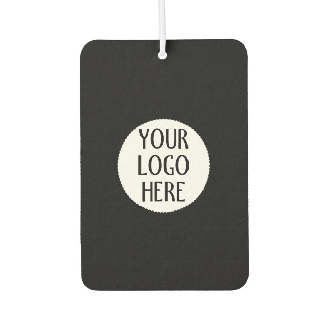 Customize Your Black White company logo Autolufterfrischer (Vorderseite)