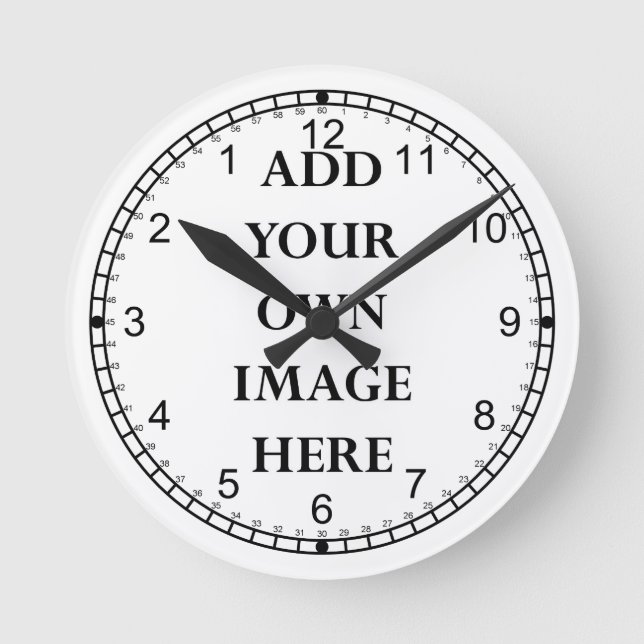 customize your crazy reverse dial round clock runde wanduhr (Vorderseite)