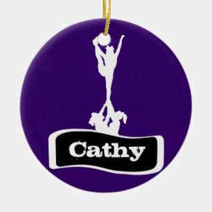 Customizeable Cheerleader-Bremsungsverzierung Keramik Ornament