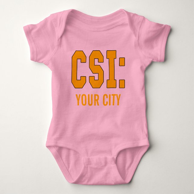 CUSTOMIZEABLE CSI Produkte Baby Strampler (Vorderseite)