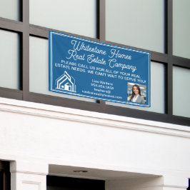 Customized Blue Real Estate Company Marketing Banner