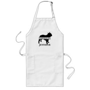 Customized Bulldog Pet Groomer Apron Lange Schürze