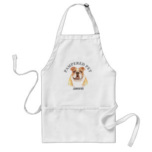 Customized Bulldog Pet Groomer Apron Schürze