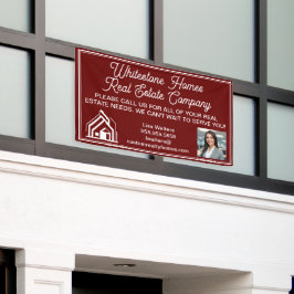 Customized Burgundy Real Estate Company Marketing Banner